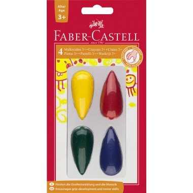 Malkreide Faber Castell Birne 4er Etui ergonomische Birnenform, Kinder a. 3 J.