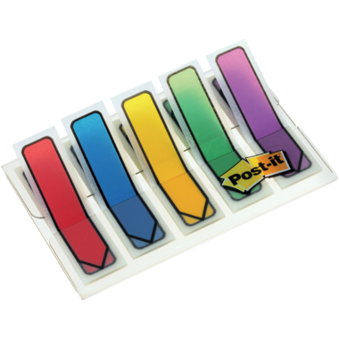 Haftstreifen Index Post-It 684ARR1 Pfeil 5x20 Im Etui, Grundfarben