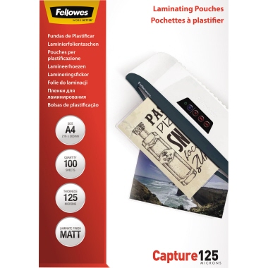 Folientasche Fellowes A4 125m matt 