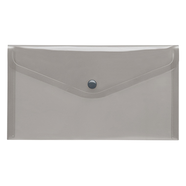 Sichttasche FolderSys 40913 PP rauch transparent mit Druckknopf-Verschluss