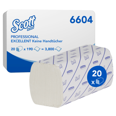 Papierhandt. Scott 25x23cm 2lag. weiß Zz Falz, Kc 6604
