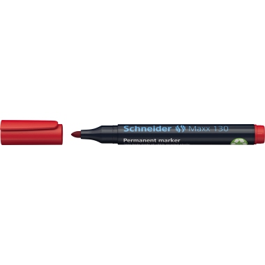 Permanentmarker Schneider Maxx 130 rot 1-3mm, Rundspitze Permanentmarker Schneider Maxx 130 rot 1-3mm, Rundspitze