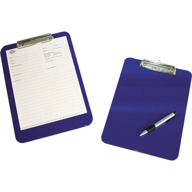Klemmbrett Wedo 57603 A4 Kunststoff blau Aufhängeöse, 33x23cm