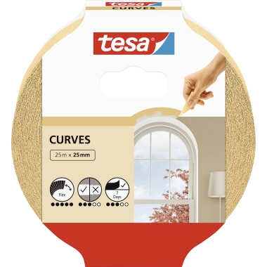Kreppband Tesa 56533 25mx25mm ® Malerband Kurven