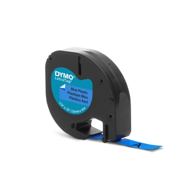 Schriftband DYMO® LetraTag S0721650 blau/schwarz 12mm x 4m