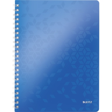 Collegeblock Leitz 4638 WOW A4 blau metallic, karriert