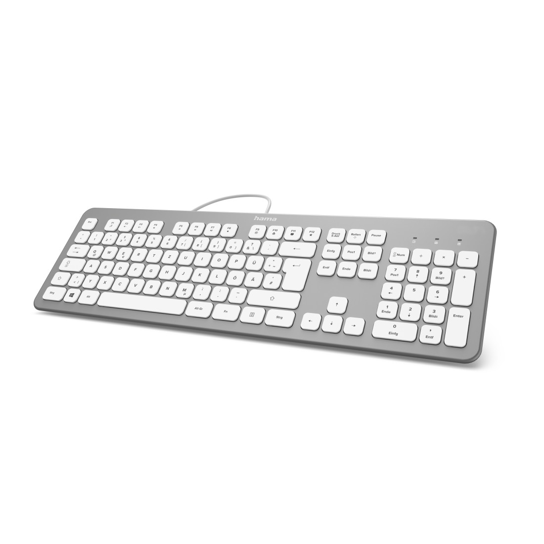 Tastatur hama KC-700 silber/weiß