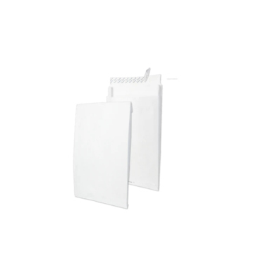 Versandt. E4 oF F/SB 55g HK Tyvek weiß 305x406mm, Ohne Fenster, Falte 50mm