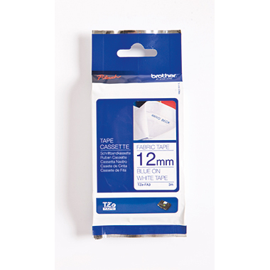 Schriftband Brother TZe-FA3 weiß/blau 12mm x 3m