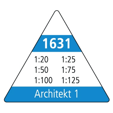 Dreikantmaßstab M+R 716310010 Architekt 1:20, 1:25, 1:50, 1:75, 1:100, 1:125 Dreikantmaßstab M+R 716310010 Architekt 1:20, 1:25, 1:50, 1:75, 1:100, 1:125