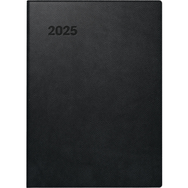 Taschenkalender Brunnen 73111 2S/1W Schwarz, 10x14cm, Mit Eckperforation,