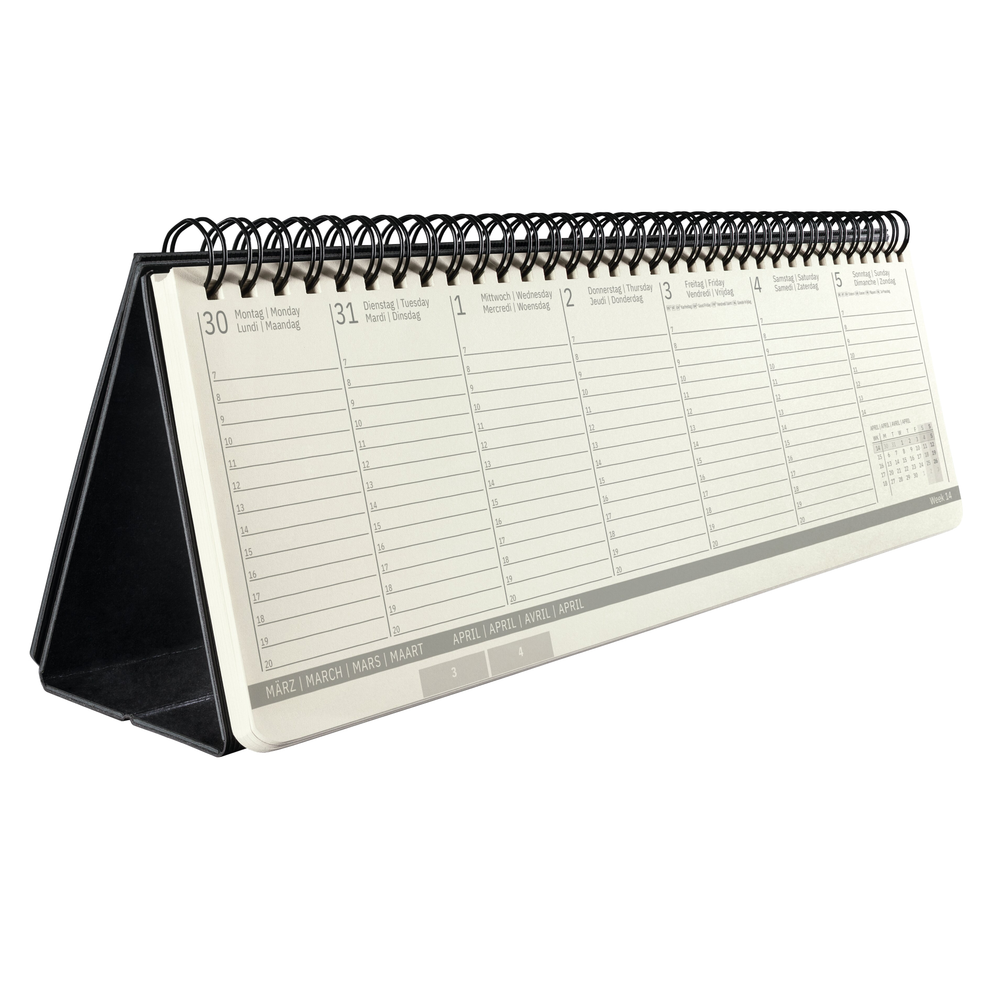 Tischkalender C2580 Conceptum 30x14cm schwarz