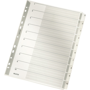 Register Leitz 4324 A4 1-10 1-10 Karton, Volle Höhe, Tabe Und Lochun