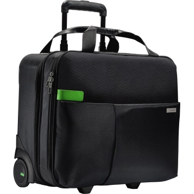 Trolley Leitz Traveller 6059 schwarz Teleskopstange, 19 Fächer