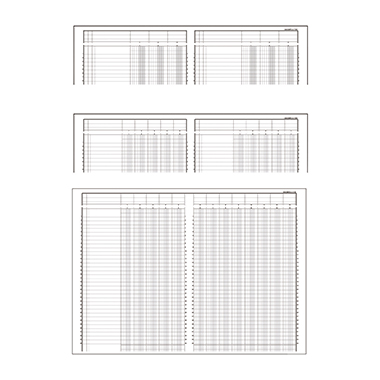 Mehrkolonnenheft Exacompta 17040E A4 blau, 4 Spalten, 40 Blatt