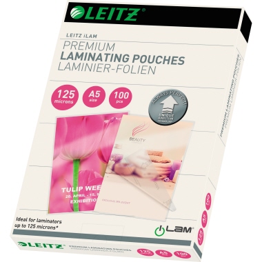 Folientasche LEITZ A5 154X216mm 125my glasklar 100 St/Pack Udt