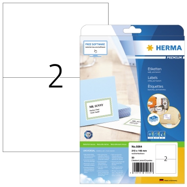 Etikett Herma 5064 210x148mm Premium