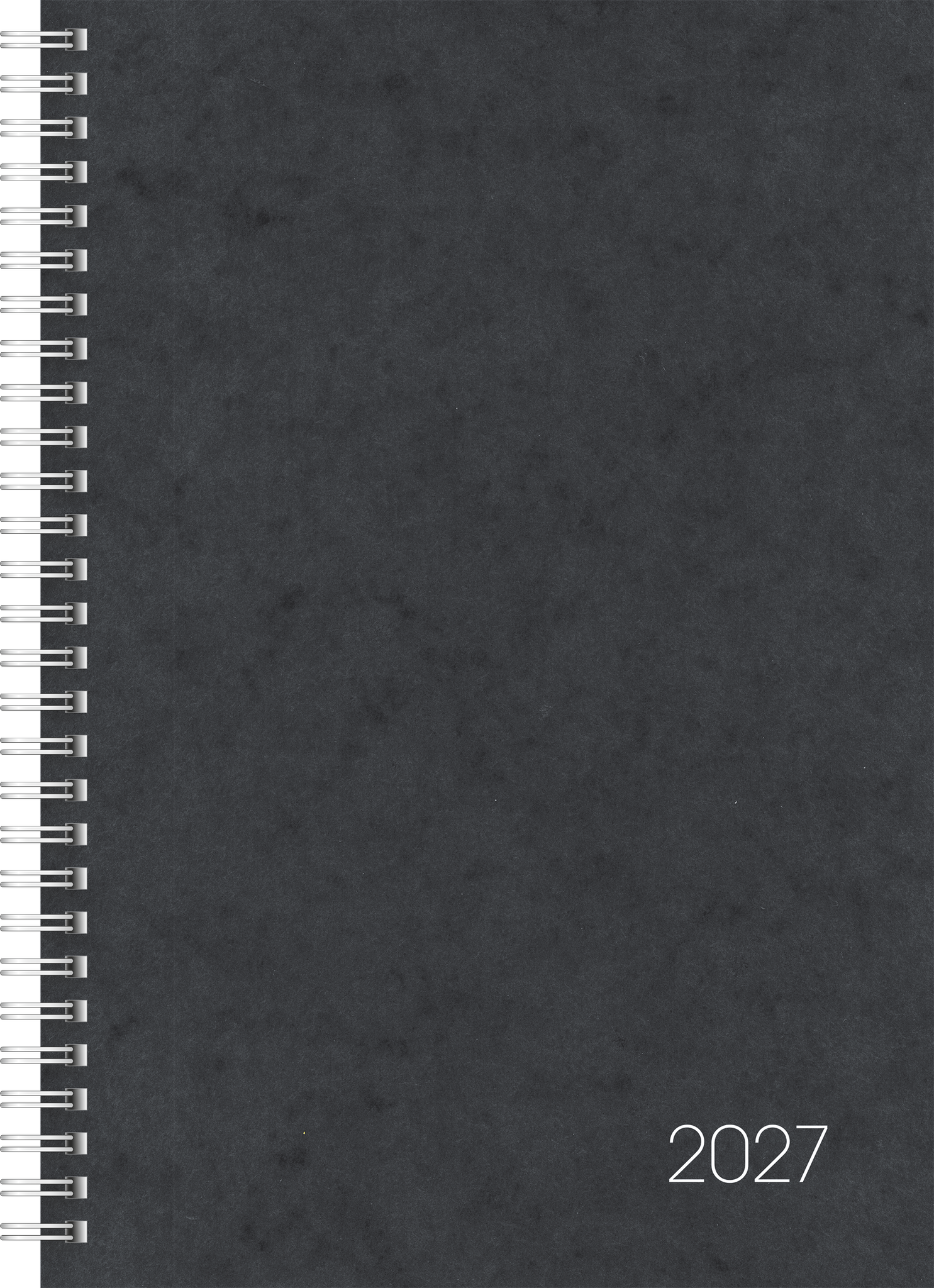 Wochenterminbuch Brunnen 10-79760 1W/2S schwarz Karton 160 Seiten