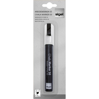 Kreidemarker Sigel BA181 abwischbar weiß 