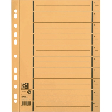 Trennblatt Elba 400004666 A4 230g gelb 