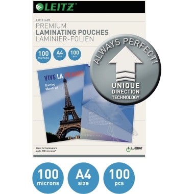 Folientasche LEITZ A4 216X303mm 100my glasklar 100 St/Pack Udt