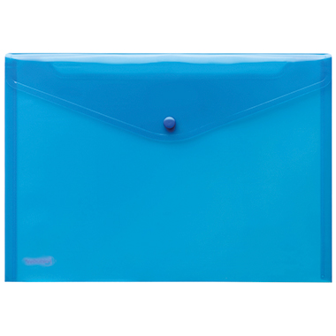 Sammelhülle Foldersys 40111 A4 blau mit Druckknopf