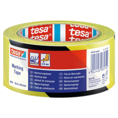 Bodenmarkierungsband Tesa 60760 Schwarz/Gelb