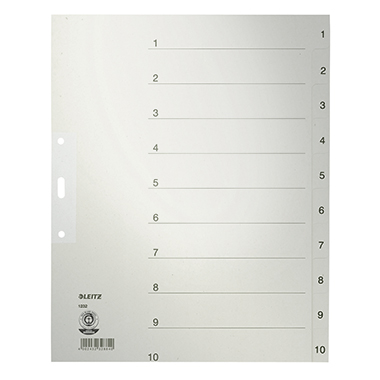 Register Leitz 1232 A4 1-10 1-10 Papier, 240x300mm