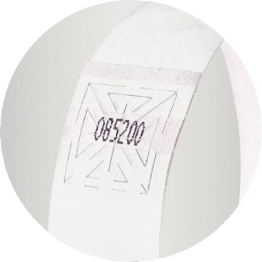 Eventband Sigel EB216 weiss 255x25mm Inkl. Etikett