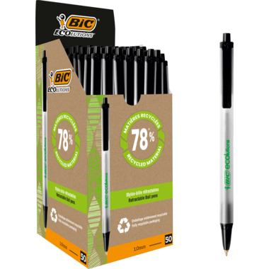 Kugelschreiber BIC® Ecolution Clic schwarz 0,4mm Kugelschreiber BIC® Ecolution Clic schwarz 0,4mm