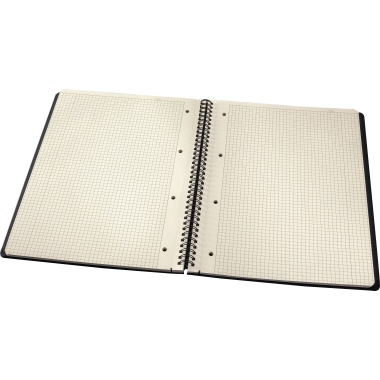 Spiralblock Sigel CO820 A4 160S ,hardcover Kariert 80g Black, Conceptum