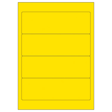 Rückenschild PC breit/kurz gelb selbstklebend