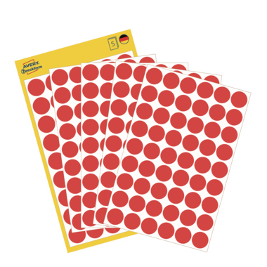 Etikett Avery Zweckform 3141 Ø-12mm rot Markierungspunkte 270 St.