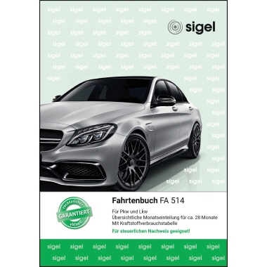 Fahrtenbuch SIGEL FA514 A5 32 Blatt Für Pkw Und Lkw