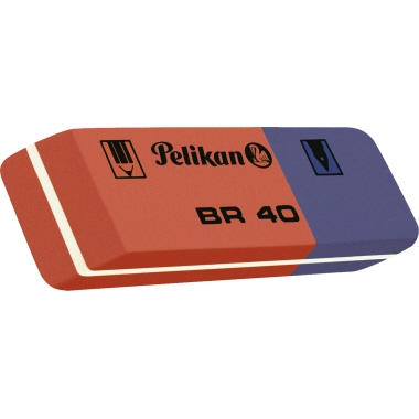 Radierer Pelikan BR40 rot/blau Gummi