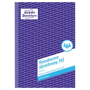 Reisekostenabrechnung Zweckf. 743 A5 