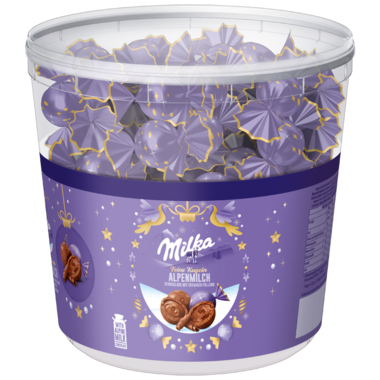 Schokolade Milka 4310034 Alpenmilch Runddose