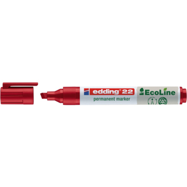 Permanentmarker Edding 22 EcoLine rot 1-5mm, Keilspitze