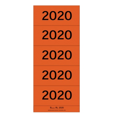 Inhaltsschilder 2020 rot 100 Stück