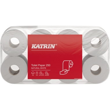 Toilettenp. Katrin Basic 169505 2-lagig weiß 250Blatt 8 Rol./Pack.