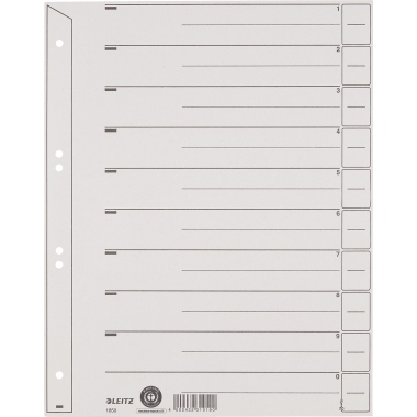 Trennblatt Leitz 1650 A4 grau 