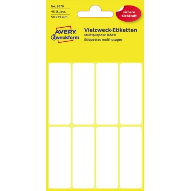 Etikett Avery Zweckform 3079 50x19mm weiß 48 St.