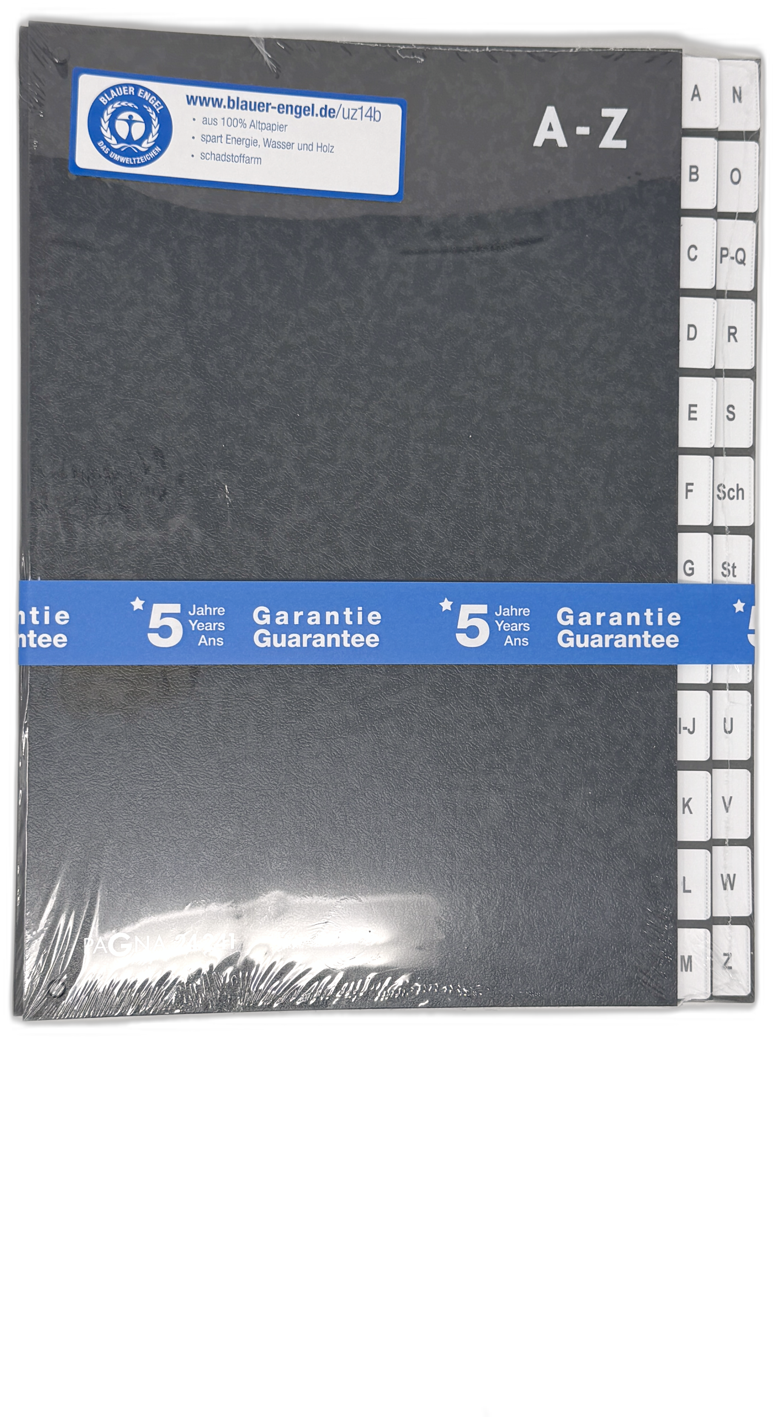 Pultordner A4 Hartpappe A -Z schwarz 