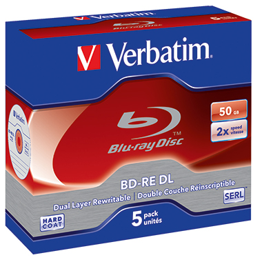 BD-RE Verbatim Dual Layer 50GB JC 1-2x Blue Ray Jewelcase 43760