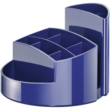 Stifteköcher Han 1746014 Rondo blau 9 Fächer, 140x109x140mm, GUMMIFÜßE, Brie