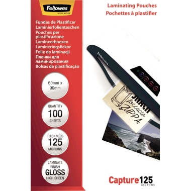 Folientasche Fellowes VK 60x90mm 125my 