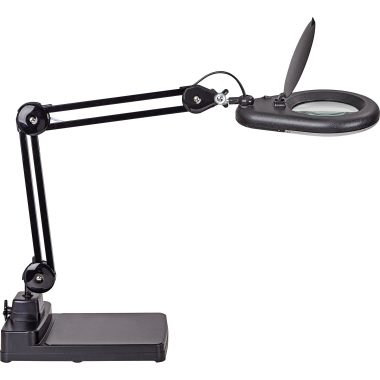 LED-Lupenleuchte Maul 82635 schwarz MAULviso Standfuß schwarz 8w