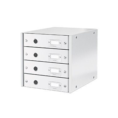 Schubladenbox Leitz 6049 4F PP weiß Click & Store