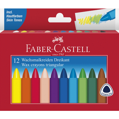 Wachsmalstifte Castell dreikant 12erEtui 120010