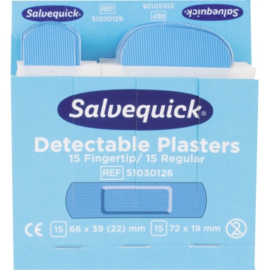 Pflasterspender Salvequick 1009736 blau detektierbar Fingerkuppe